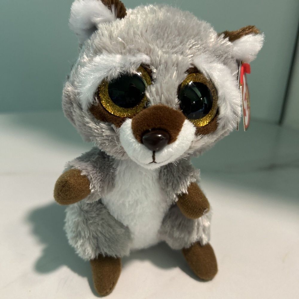 TY Beanie Boo "Oakie"‎ the Racoon Retired Vintage  (6 inch)